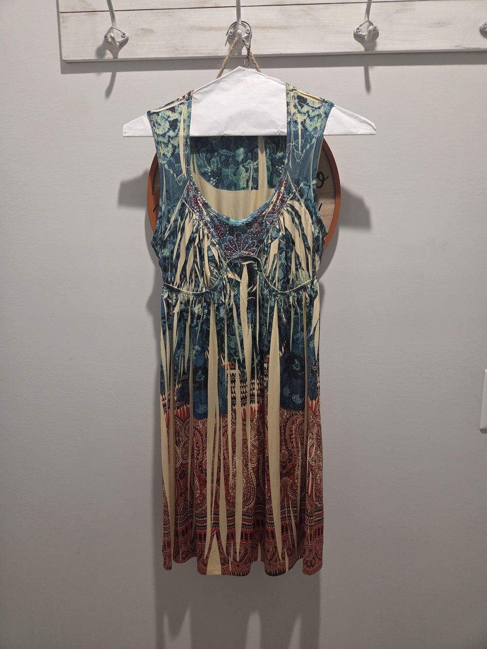 BOHO style Sleeveless Dress.  Brand Is One World